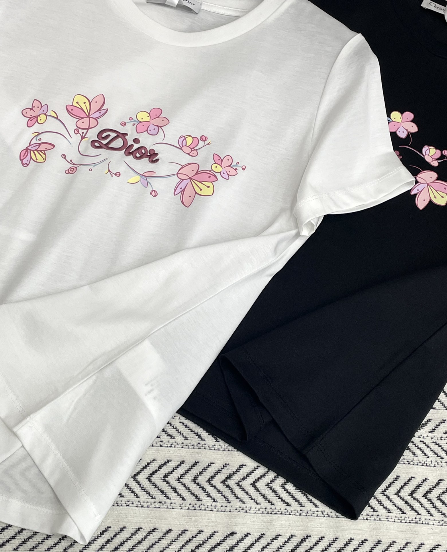 ディオール「Dior」25SS ハート＆バタフライ モノグラム プリントTシャツ