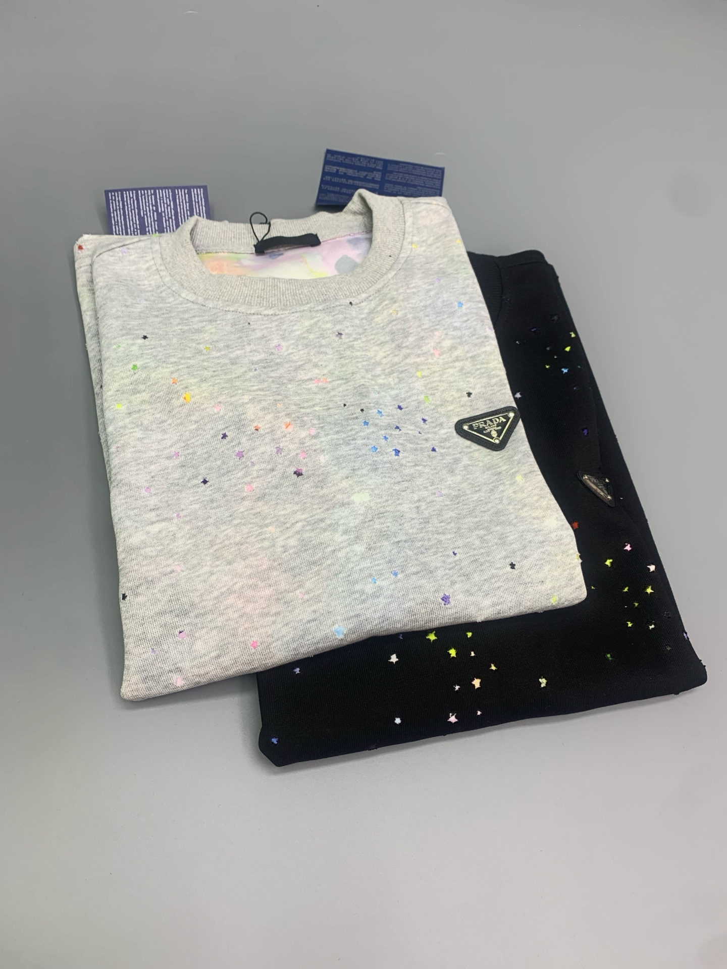 プラダ「Prada」2025SS メンズ ディストレスド パッチワーク スタープリントTシャツ