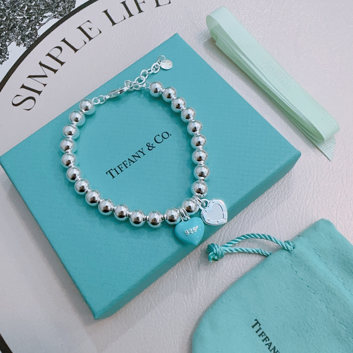 ティファニー「Tiffany & Co.」ポリッシュドシルバーリンク ブレスレット
