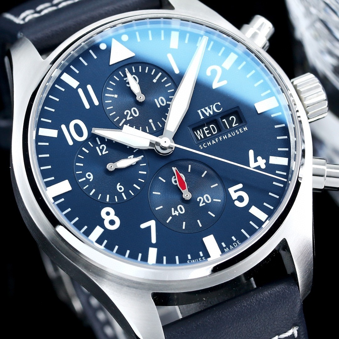 アイ・ダブリュー・シー「IWC」パイロット ウォッチ クロノグラフ メンズ機械式腕時計43MM
