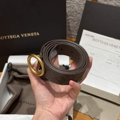 ボッテガ ヴェネタ「Bottega Veneta」イントレチャート リング バックル ベルト100CM