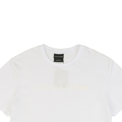 カナダグース「Canada Goose」25SS グースロゴ レター プリント ショートスリーブTシャツ