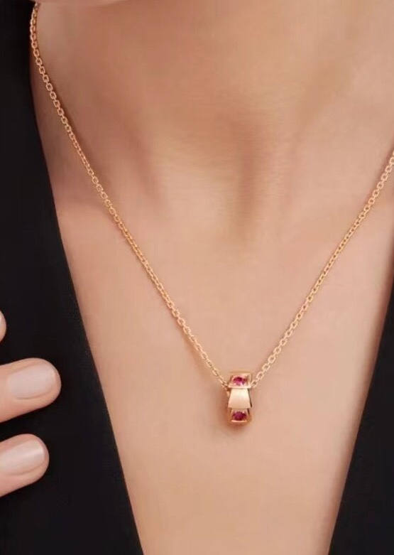 ブルガリ「Bvlgari」Serpenti Viper レッドルビー ネックレス41-43cm