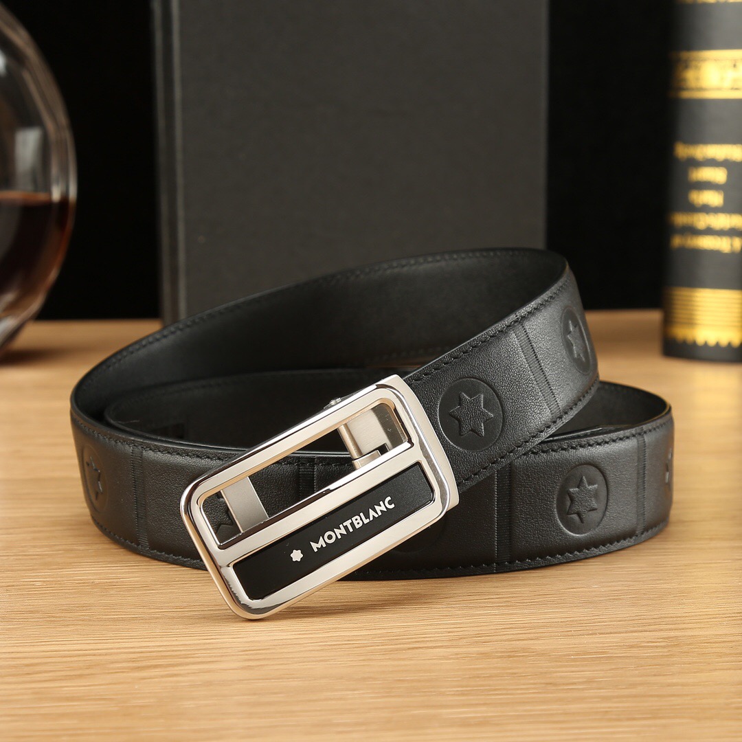 ヴァン クリーフ＆アーペル「Van Cleef & Arpels」 クラシックコレクション オートマチックスチールバックル レザーベルト100cm