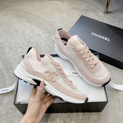 シャネル「Chanel」23B メッシュスニーカー レザートリム