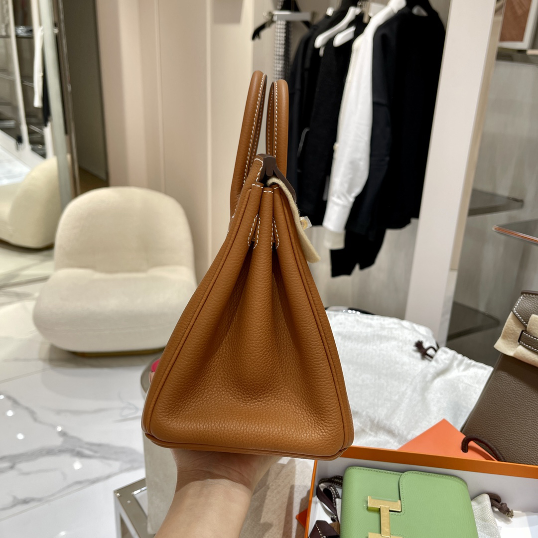 エルメス(Hermès)Birkinバッグ25mmレディースバッグ ゴールドブラウン