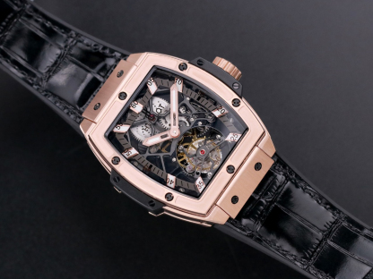 ユーボット「Hublot」MASTERPIECEシリーズ906モデルの真陀フライホイール腕時計45mm