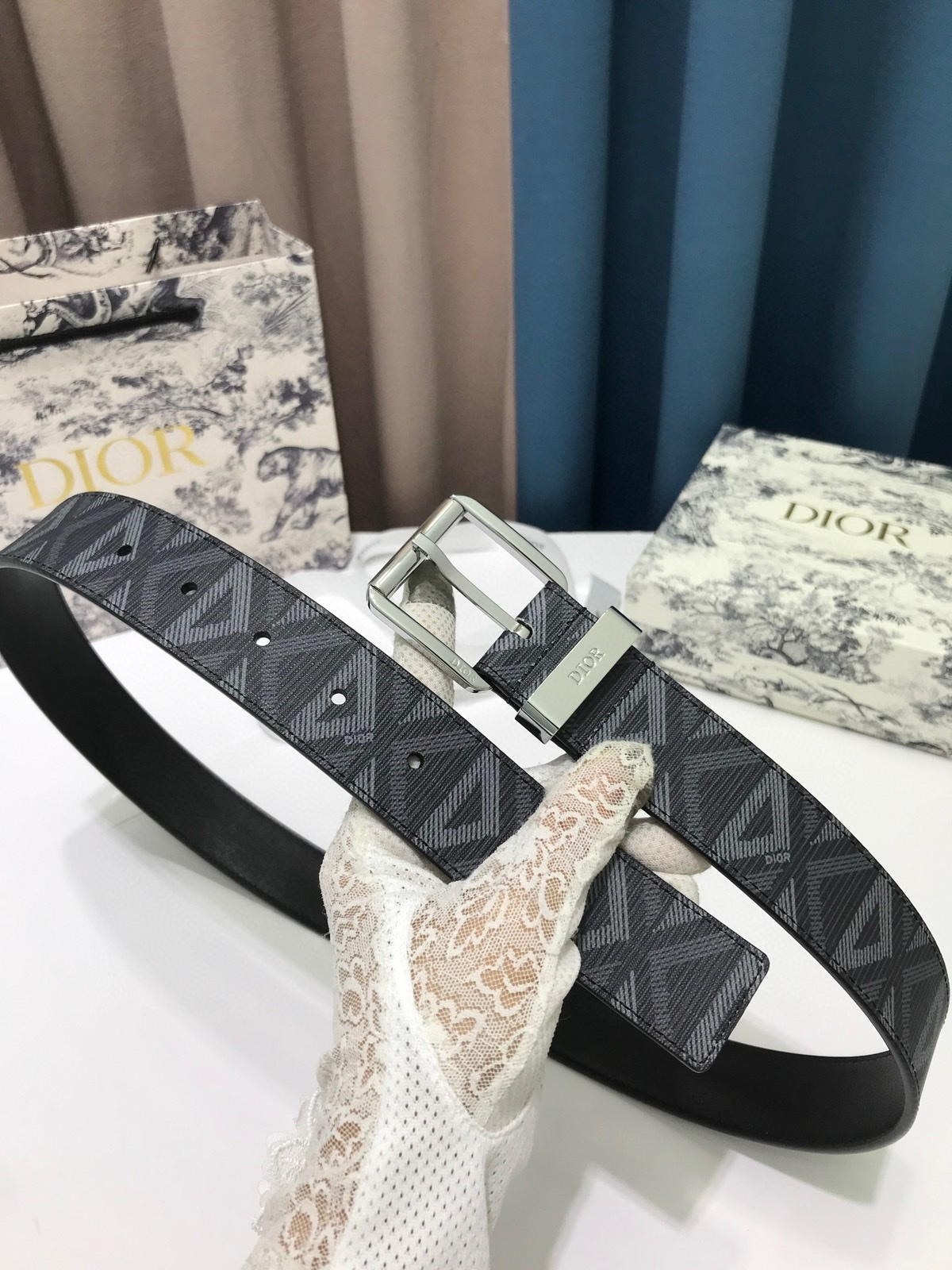 ディオール「Dior」30モンターニュ リバーシブルベルト メンズ100CM