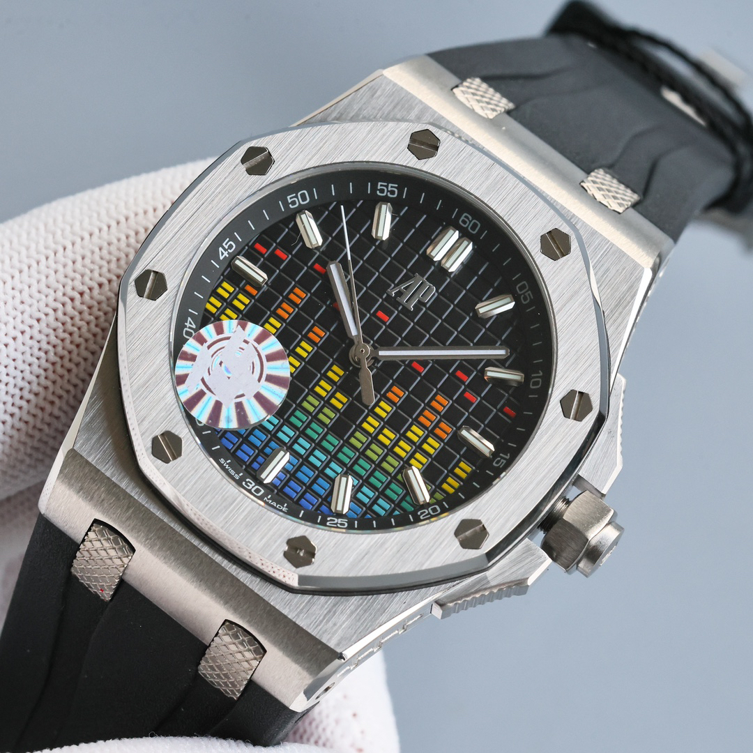 オーデマ・ピゲ「Audemars Piguet」ロイヤル オーク オフショア 15600 ミュージック スペシャルエディション クロノグラフ 腕時計43mm