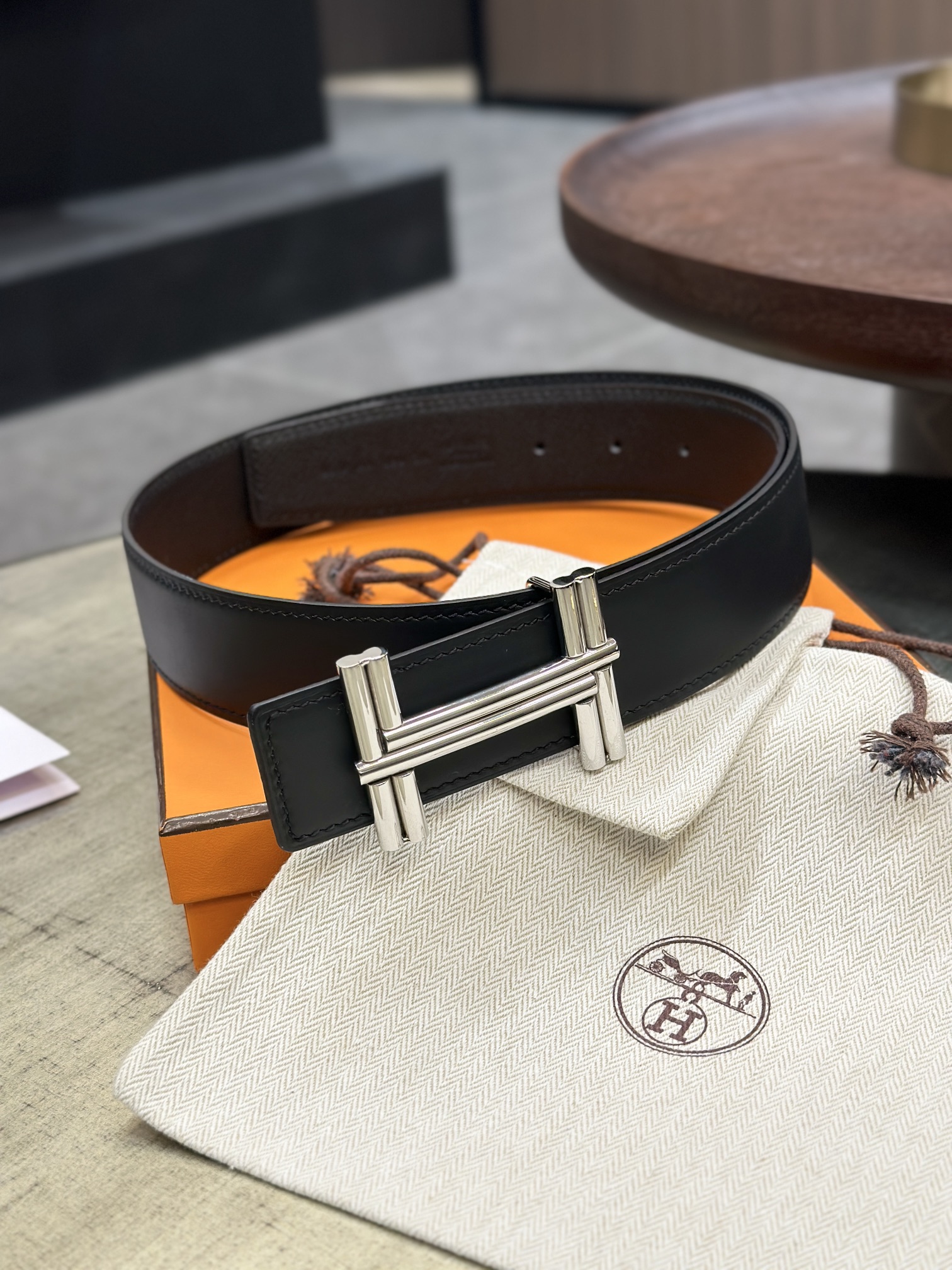 エルメス「Hermès」 Traverse Belt Buckle ベルト100cm