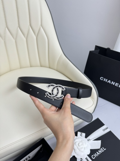 シャネル「Chanel」ダブルC クリスタルベルト ベルト100CM