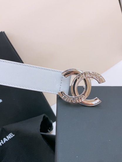 シャネル「Chanel」ダブルC レザーベルト ベルト100CM