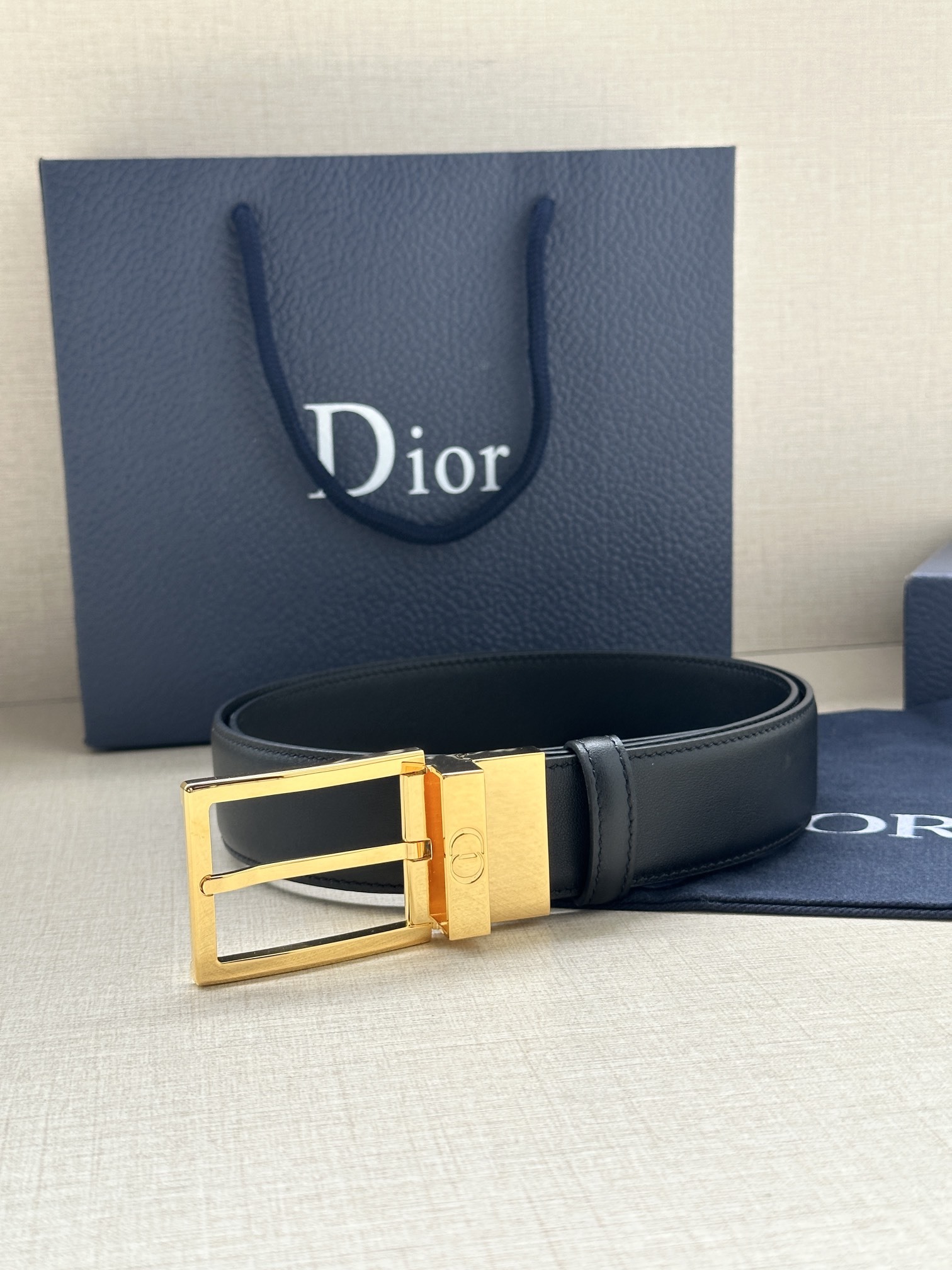 ディオール「Dior」CDアイコン リバーシブルベルト100CM