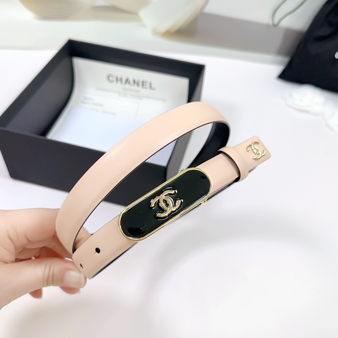 シャネル「Chanel」ダブルC レザーベルト ベルト100CM