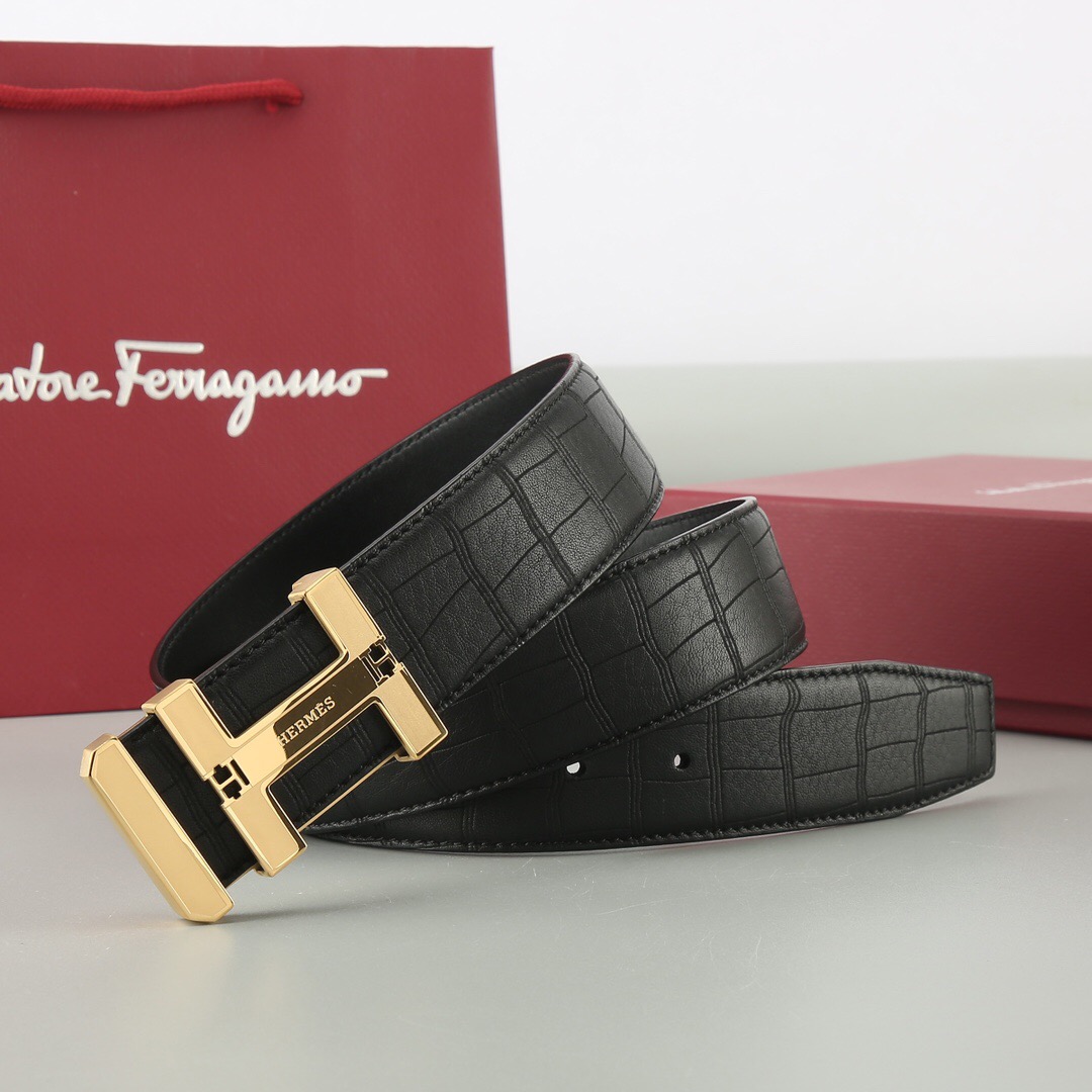 エルメス「Hermès」プレミアムスチールバックル ベルト100cm