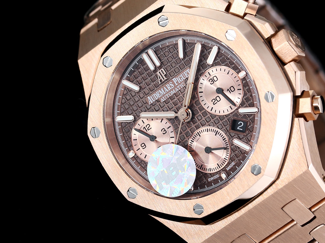 オーデマ ピゲ「Audemars Piguet」 Royal Oak ローズゴールド コーヒーダイアル 腕時計41cm