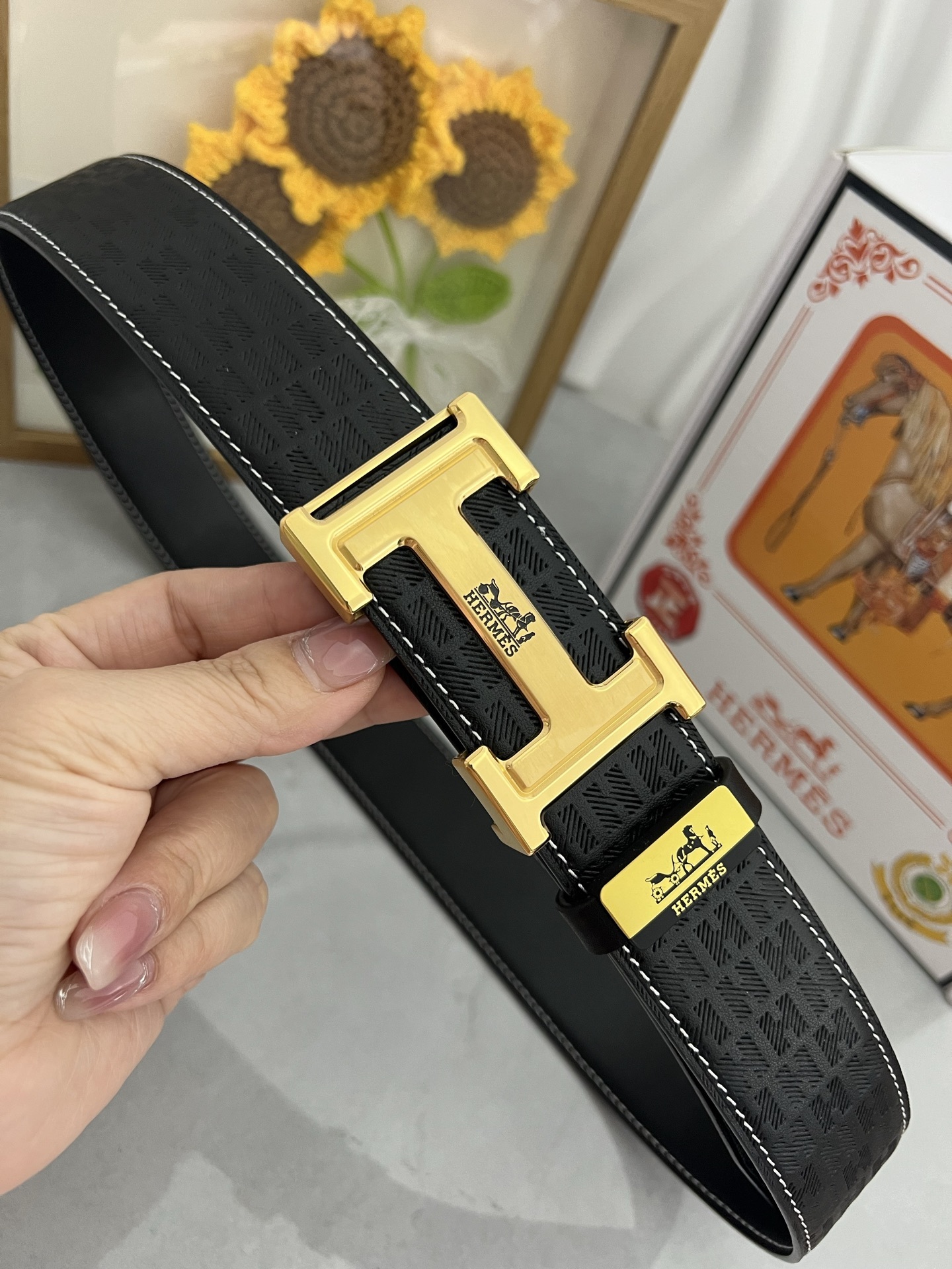 [Copy]エルメス「Hermès」Jumbo Belt Buckle & ダブルフェイスレザーベルト100cm