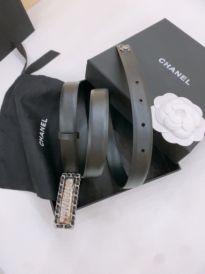シャネル「Chanel」クラシック ダブルC レザーベルト ベルト100CM
