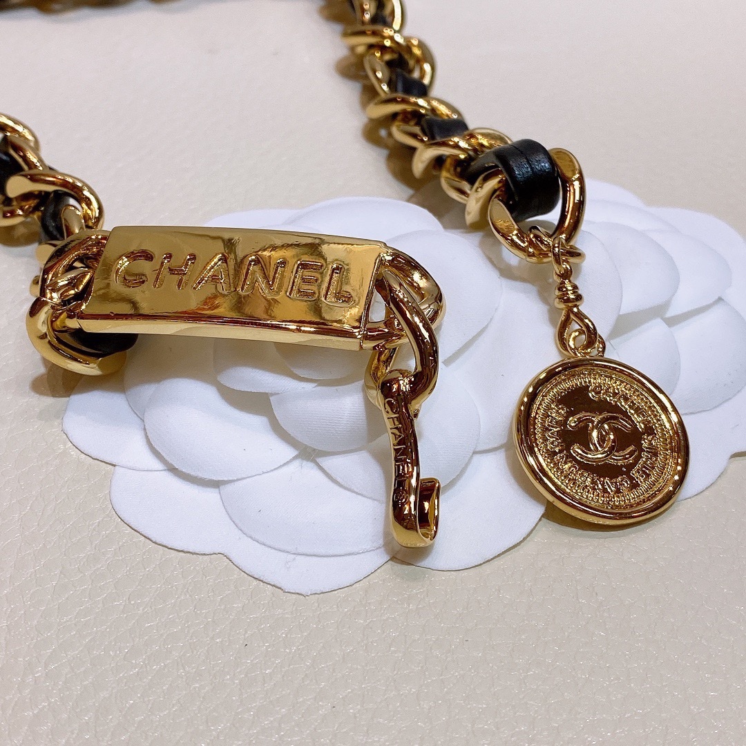 シャネル「Chanel」ヴィンテージ チェーン＆CCロゴ ベルト ベルト100CM