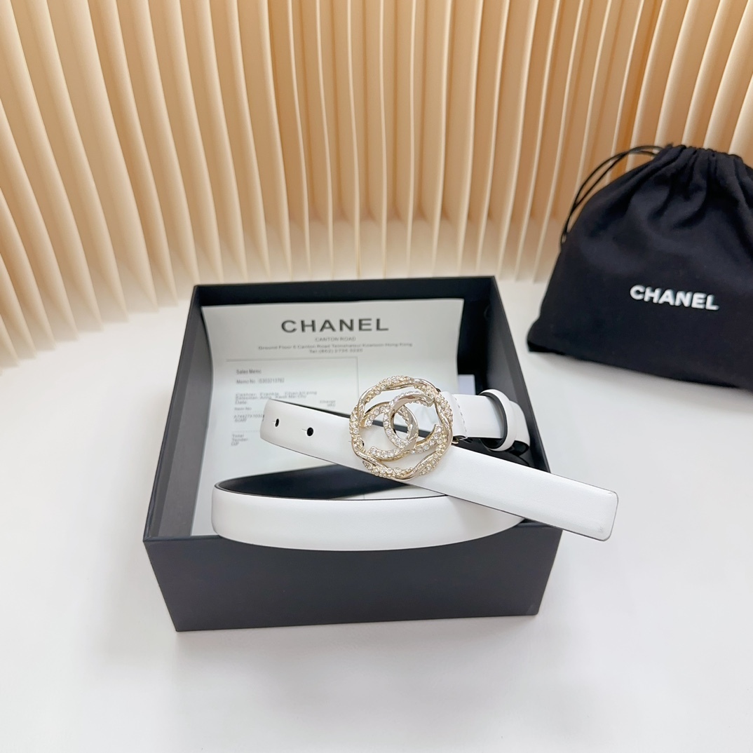 シャネル「Chanel」ダブルC ダイヤモンドリング ベルト ベルト100CM