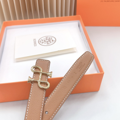 エルメス「Hermès」Jumbo Belt Buckle & ダブルフェイスレザーベルト100cm