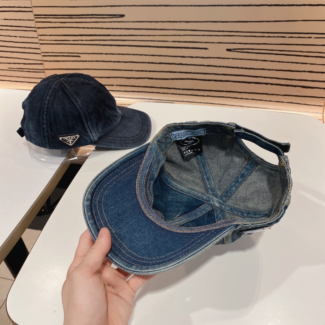 プラダ「Prada」2023 ブリティッシュスタイル ユニセックス ベースボールキャップ