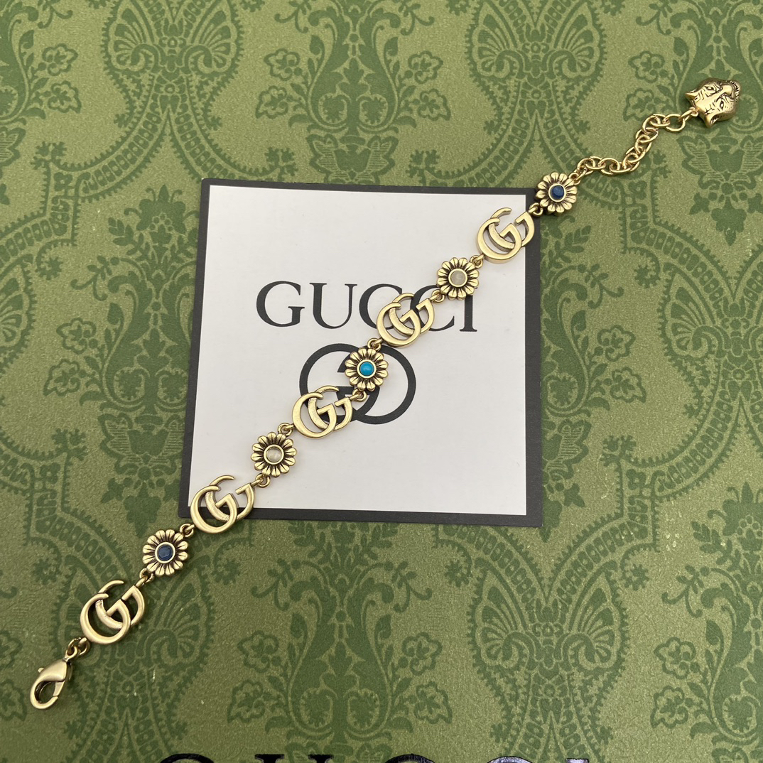グッチ「Gucci」  GGマーモント デイジーフラワー ブレスレット