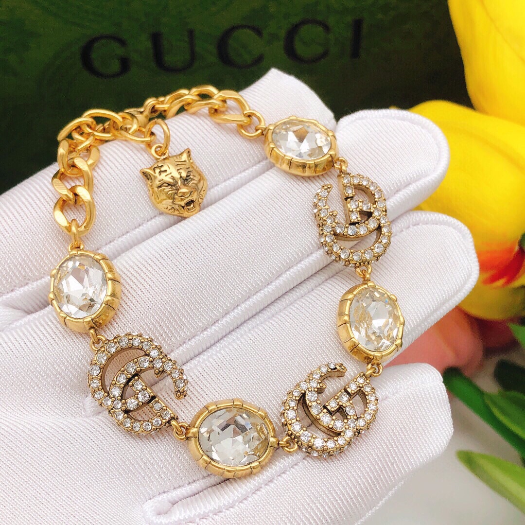 グッチ「Gucci」インターロッキングG ダイヤモンド ブレスレット