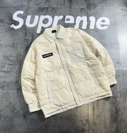 バレンシアガ「Balenciaga」‌冬季限定パッチワークカップルカジュアルダウンジャケット