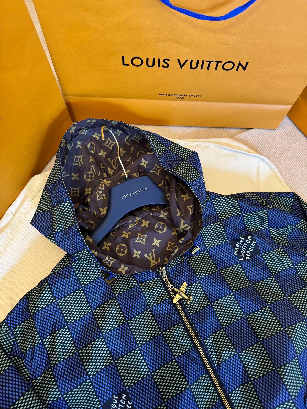 ルイ・ヴィトン「Louis Vuitton」DAMIER 双面防风夹克 アウター