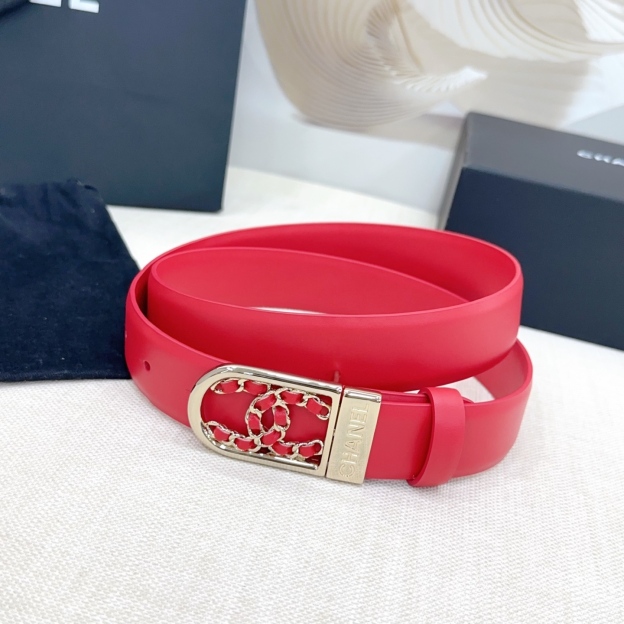 シャネル「Chanel」ダブルフェイス レザー ベルト100CM