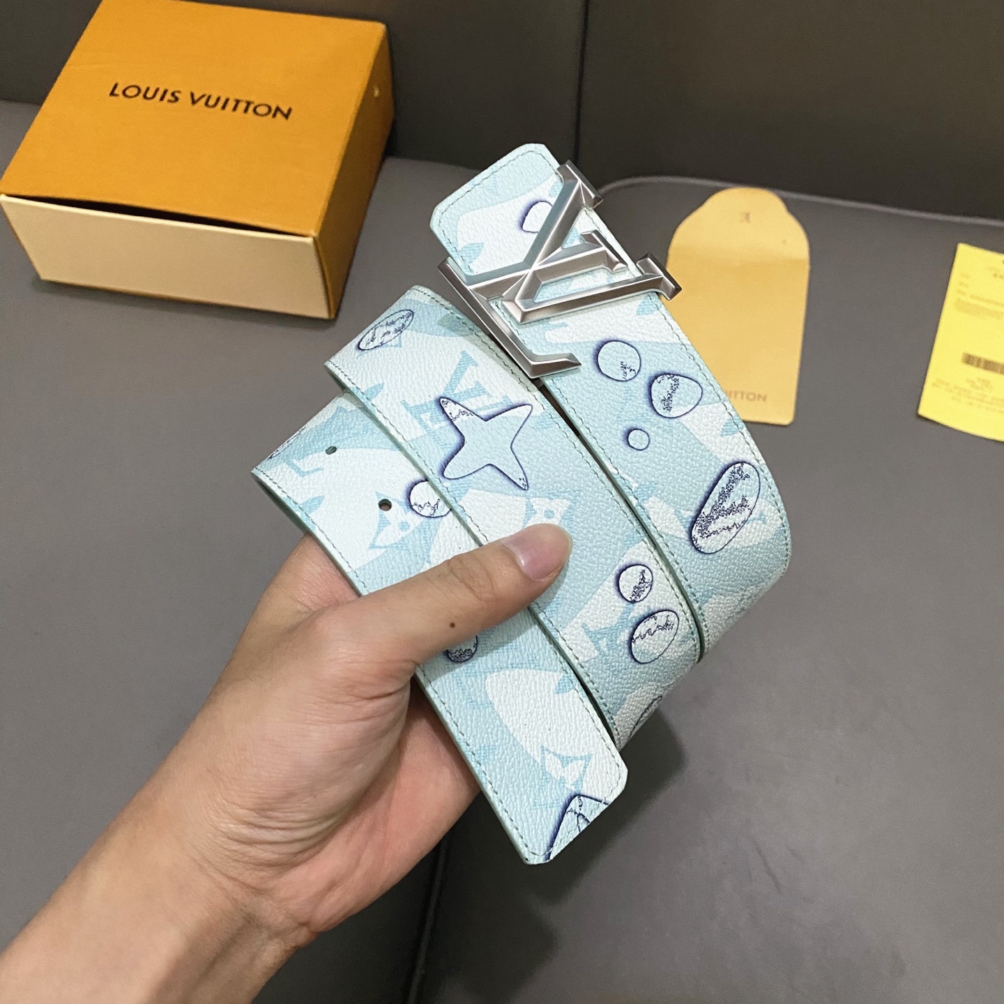 ルイ・ヴィトン「Louis Vuitton」モノグラム キャンバス＆レザー ベルト100CM