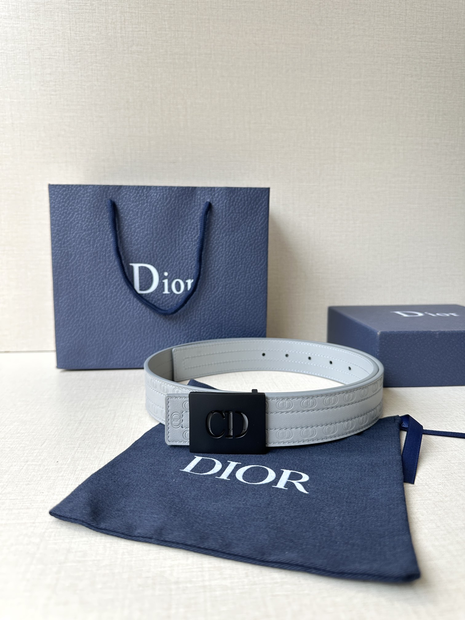 ディオール「Dior」CD Icon リバーシブル レザー ベルト100CM