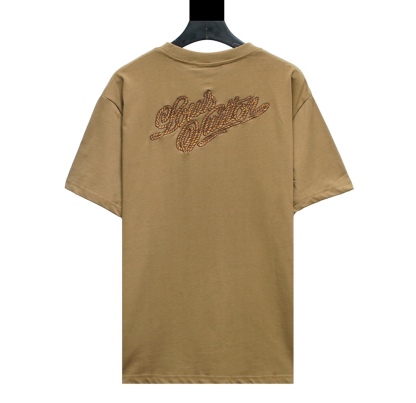 ルイ・ヴィトン「Louis Vuitton」ラリアットレターロゴ刺繍半袖Tシャツ