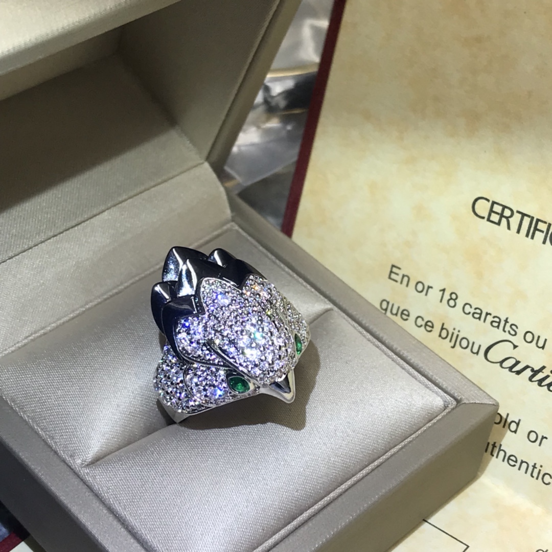 カルティエ「Cartier」フクロウ フルダイヤモンド カップルリング