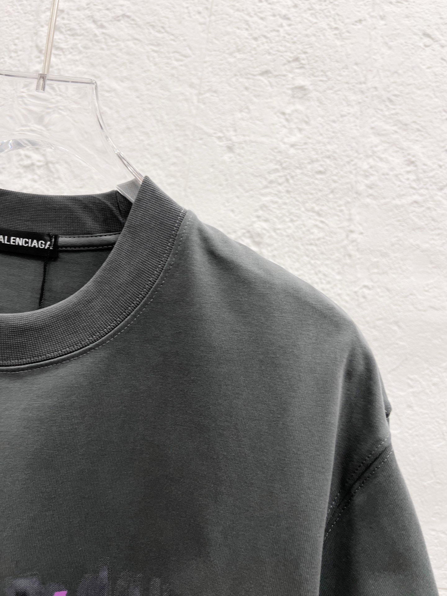 バレンシアガ「Balenciaga」ハイネックプレミアムコットン半袖Tシャツ
