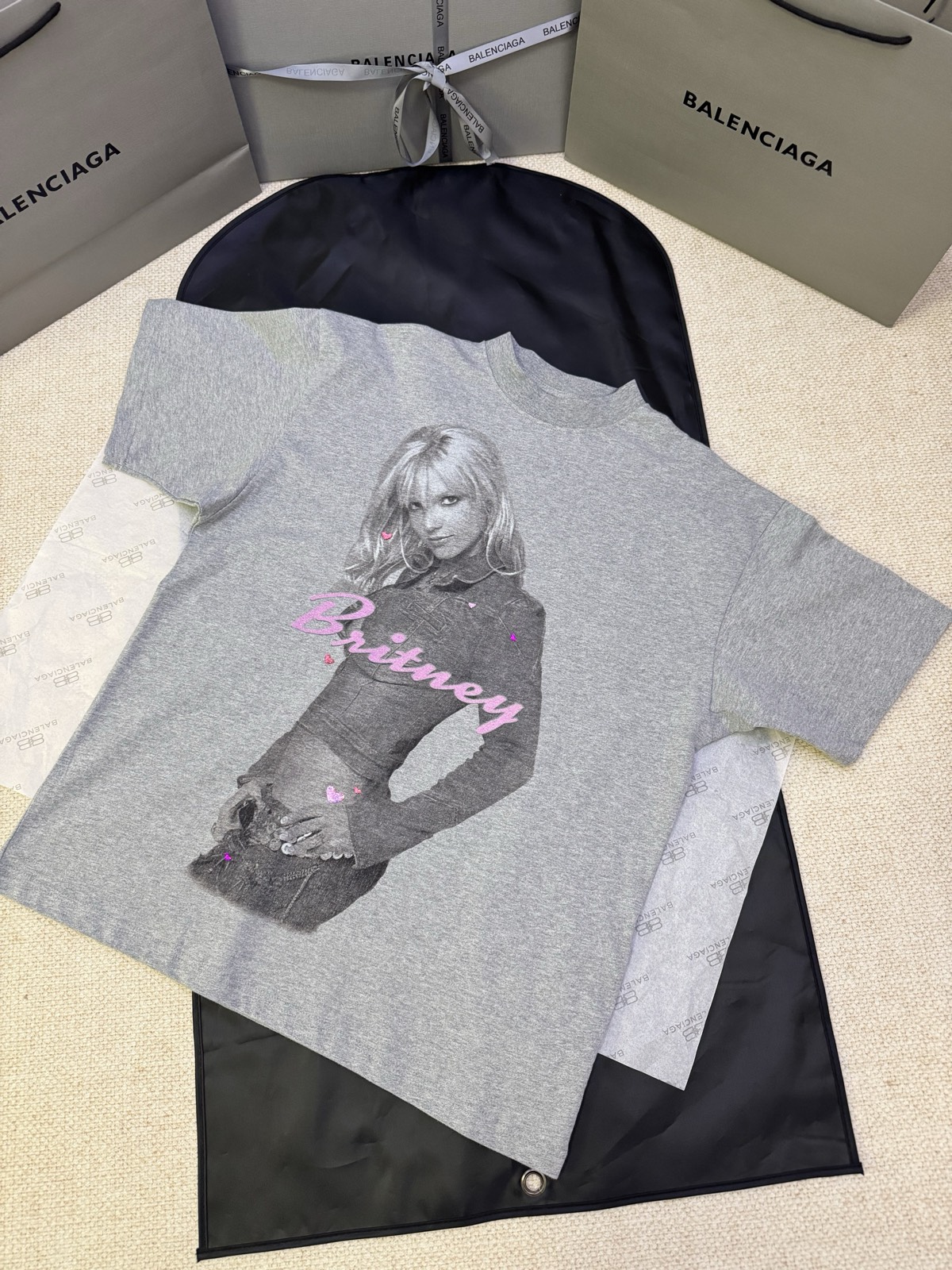バレンシアガ「Balenciaga」ブリトニー・スピアーズ ポートレート プリントTシャツ