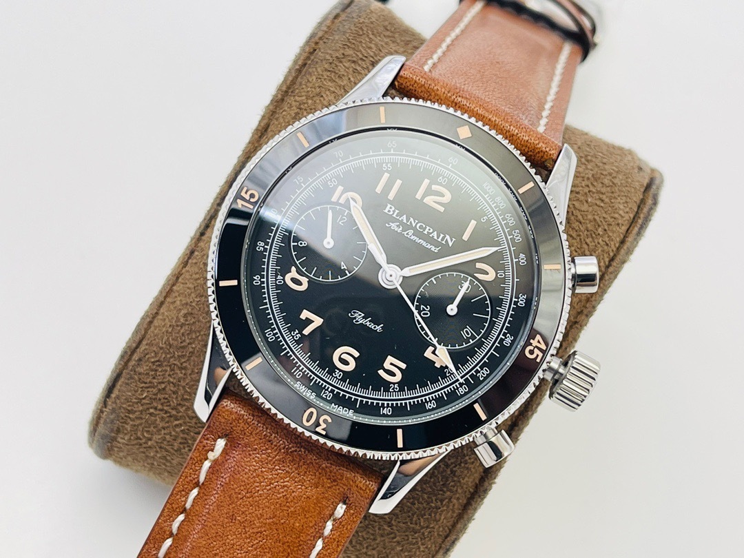 ブランパン「Blancpain」エアーコマンド クロノグラフ自動巻きフライバック パイロットウォッチ42.5mm