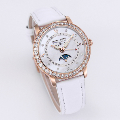 ブランパン「Blancpain」ヴィルレ レディース ムーンフェイズ＆コンプリートカレンダー自動巻き腕時計35mm