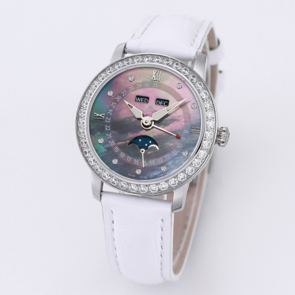 ブランパン「Blancpain」 ヴィルレ レディース ムーンフェイズ＆コンプリートカレンダー自動巻き腕時計35mm