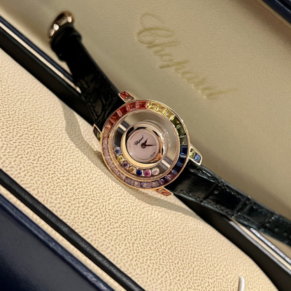 ショパール「Chopard」ハッピーダイヤモンド レインボーレディース ジュエリーウォッチ36mm