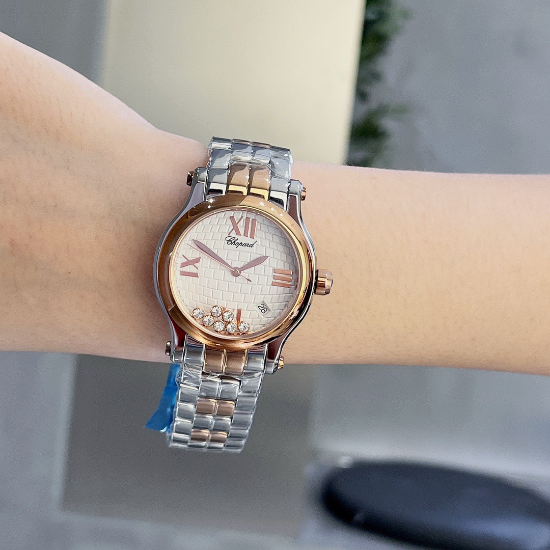 ショパール「Chopard」ハッピーダイヤモンドレディースウォッチ36mm