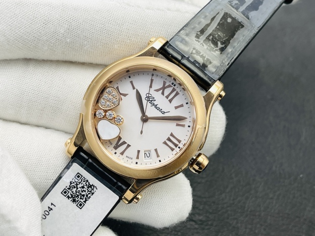 ショパール「Chopard」ハッピーダイヤモンド ハートレディース クォーツウォッチ36mm