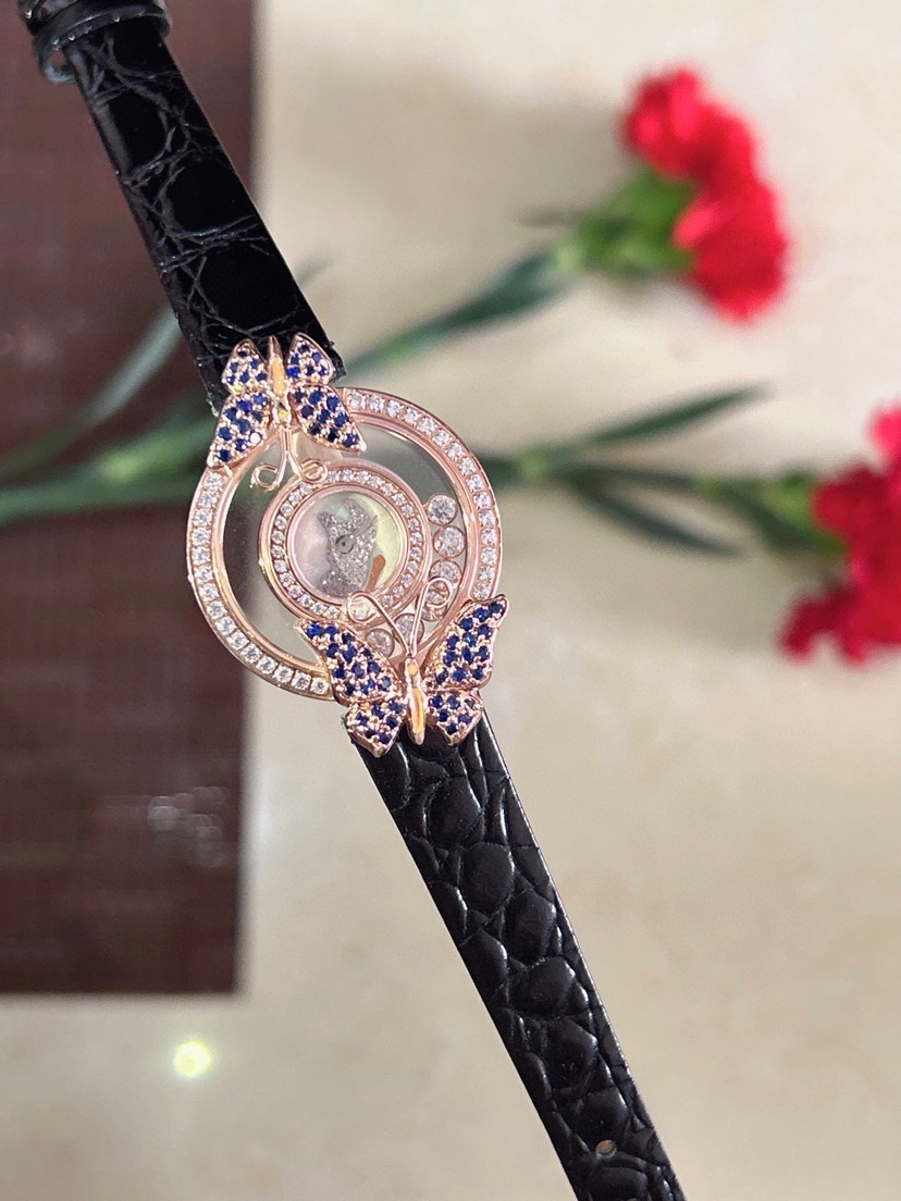 ショパール「Chopard」ハッピーダイヤモンドレディース クォーツウォッチ28mm