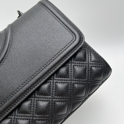 トリー バーチ「Tory Burch」Flemingキャビア牛革菱格チェーンバッグ
