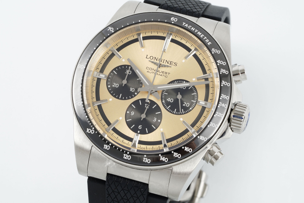 ロンジン「Longines」コンクエスト クロノグラフ メンズウォッチ 42mm