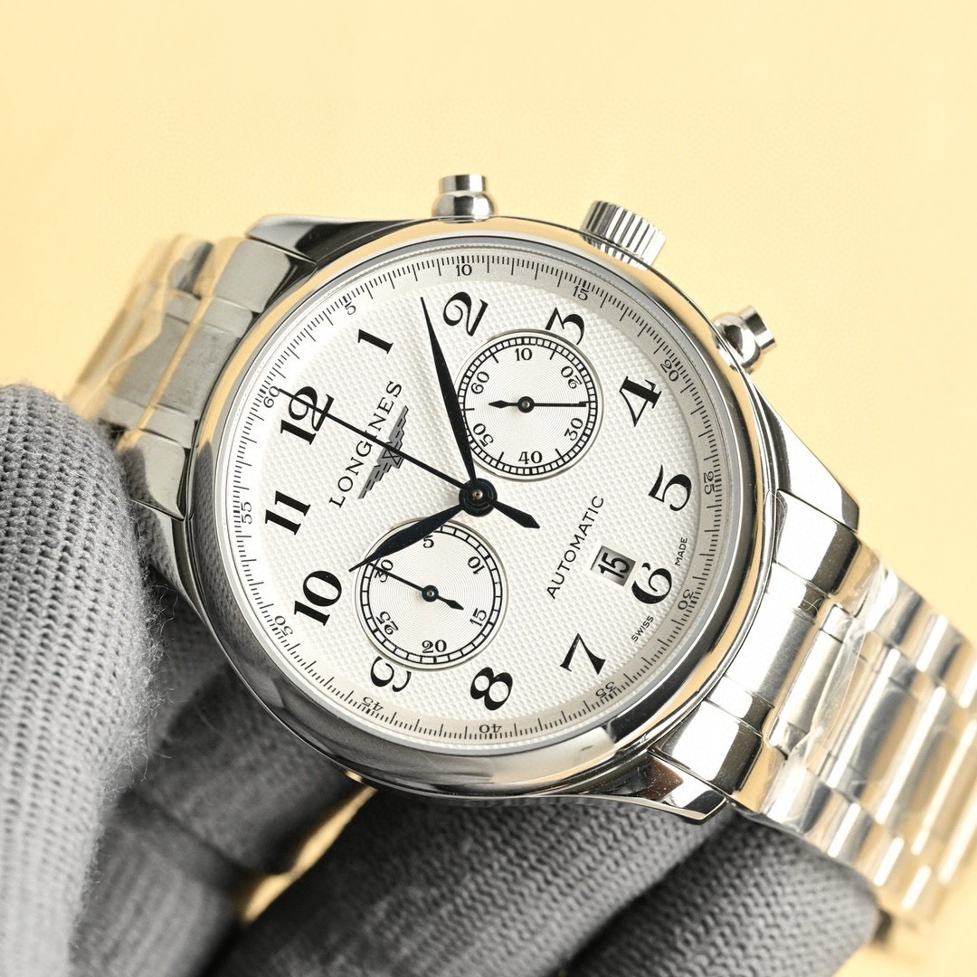 ロンジン「Longines」マスターコレクション クロノグラフ メンズウォッチ 42mm