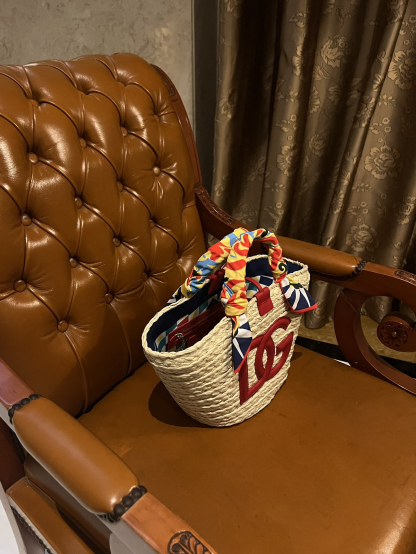 ドルチェ・アンド・ガッバーナ「D&G」ラタン&ジョーカード トートバッグ