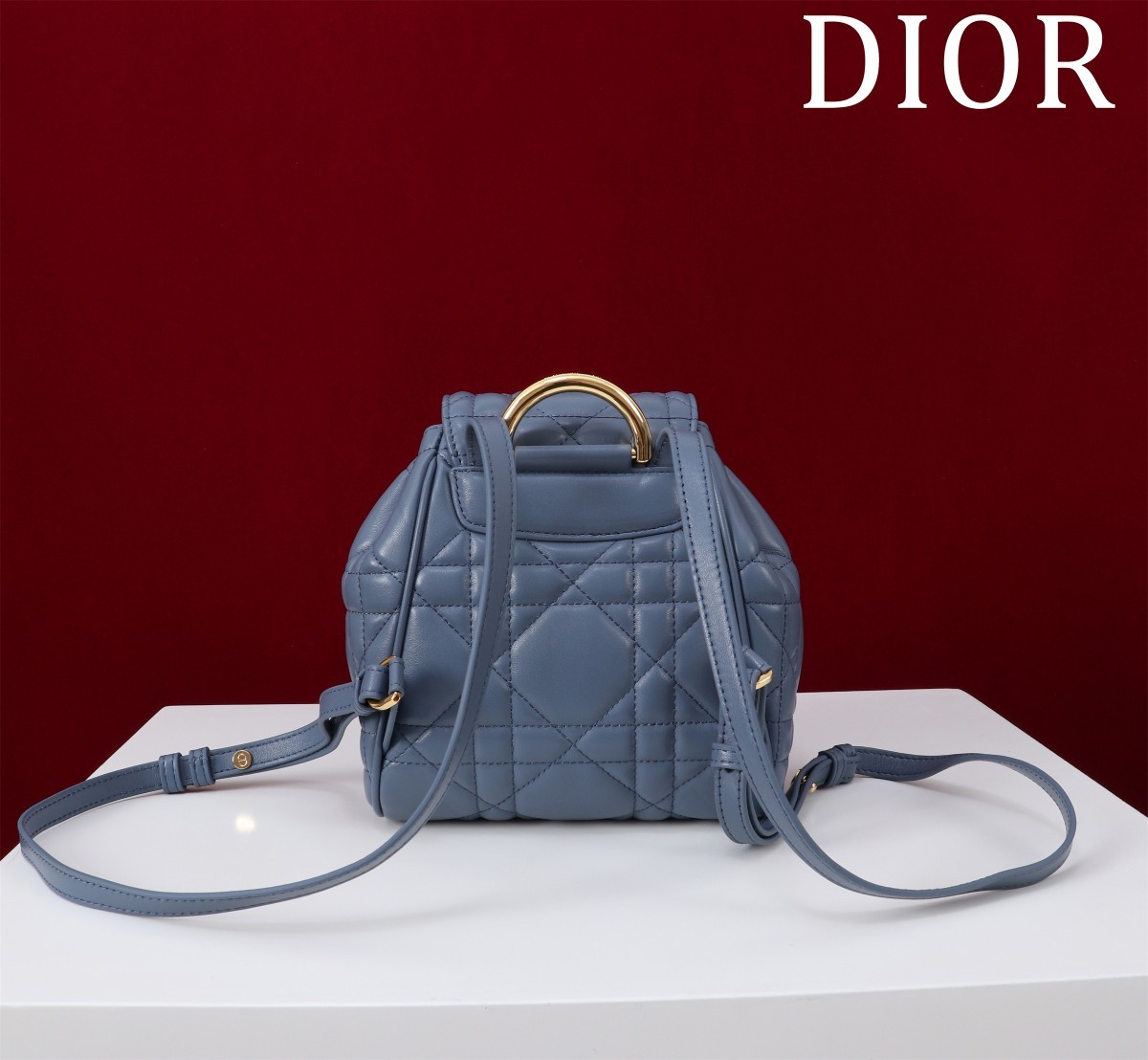 ディオール「Dior」カロ バックパック スモール ラージキャンバスキルト