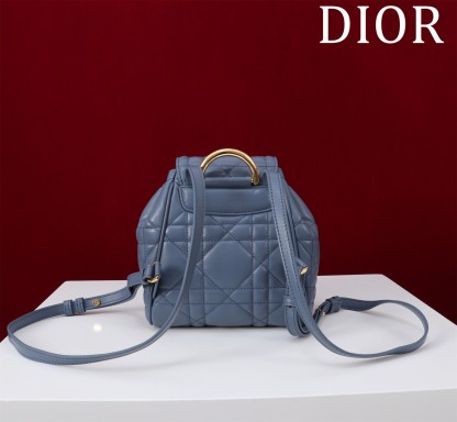ディオール「Dior」カロ バックパック スモール ラージキャンバスキルト